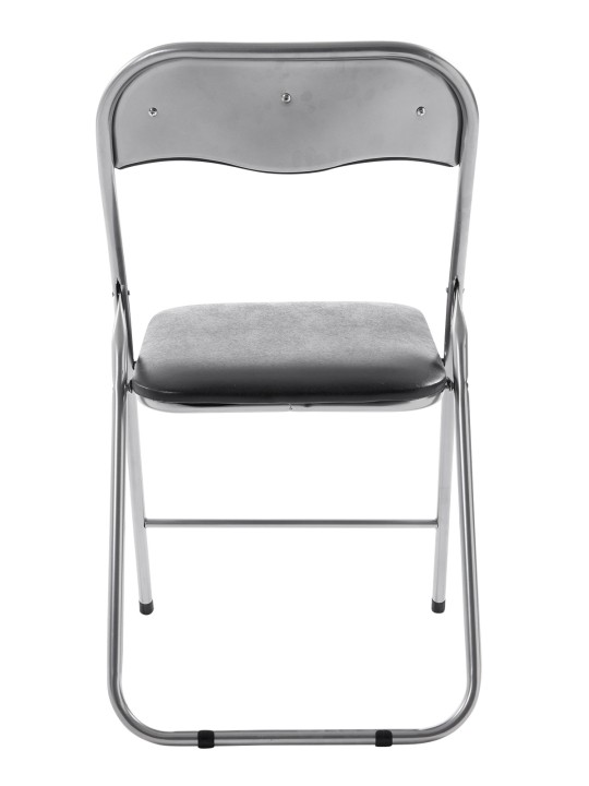 Lot de 2 chaises pliantes Felix, noir/argent