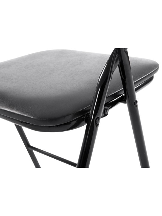 Lot de 2 chaises pliantes Felix, noir/noir