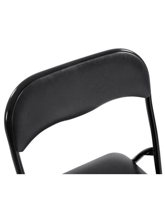 Lot de 2 chaises pliantes Felix, noir/noir