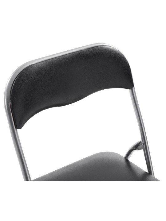 Lot de 2 chaises pliantes Felix, noir/argent