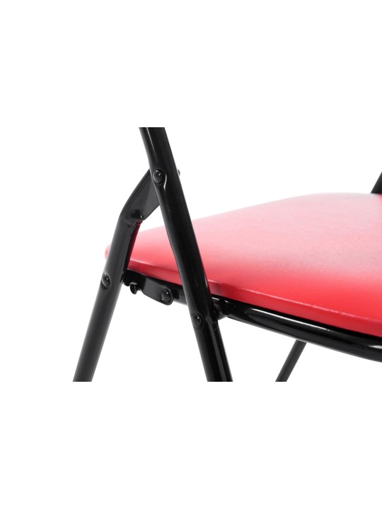Lot de 2 chaises pliantes Felix, rouge/noir
