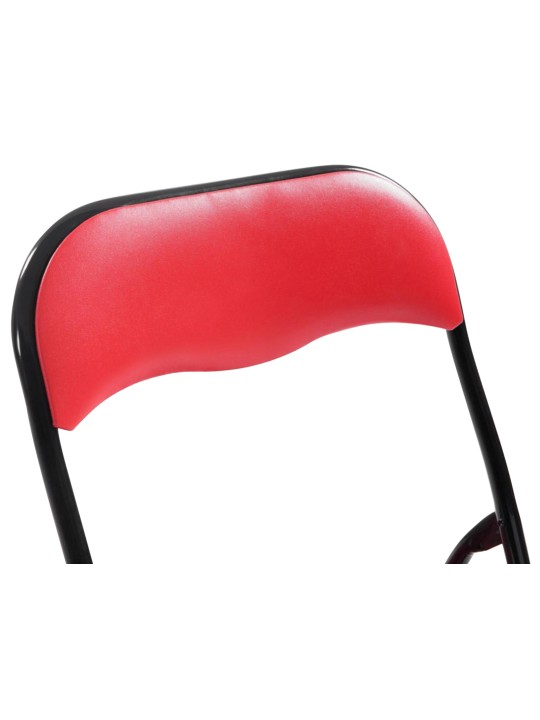 Lot de 2 chaises pliantes Felix, rouge/noir