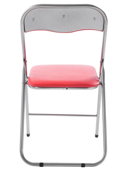 Lot de 2 chaises pliantes Felix, rouge/argent
