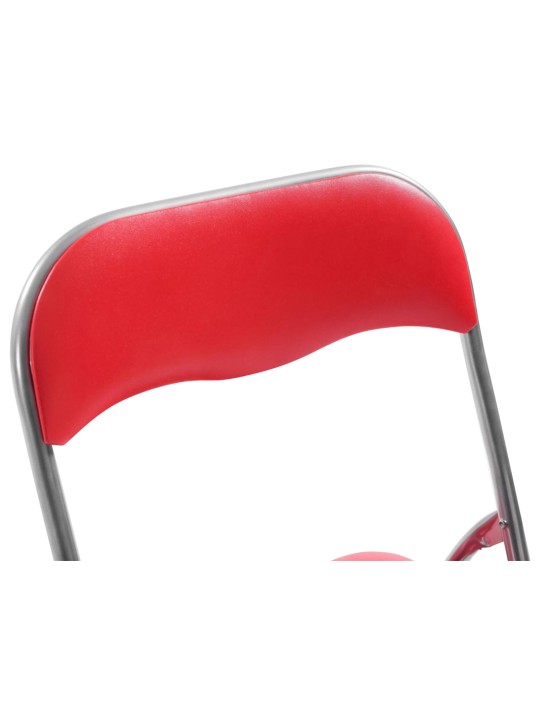 Lot de 2 chaises pliantes Felix, rouge/argent