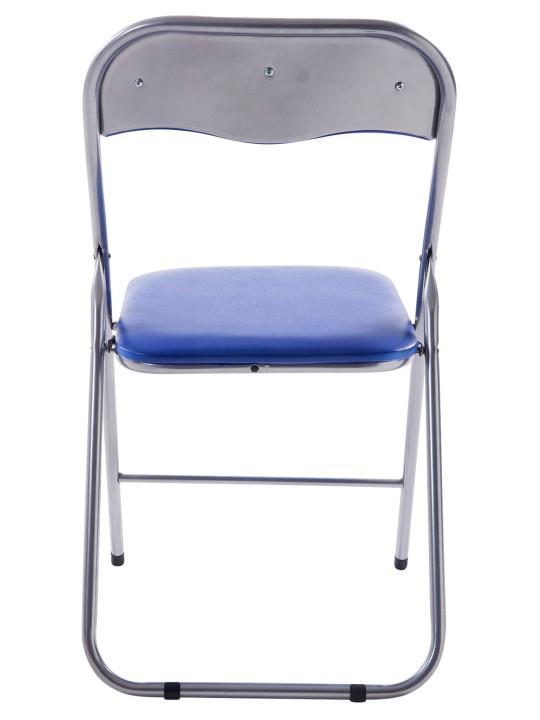 Lot de 2 chaises pliantes Felix, bleu/argent