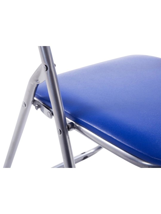 Lot de 2 chaises pliantes Felix, bleu/argent