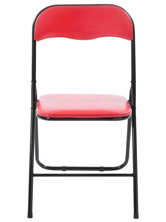 Lot de 4 chaises pliantes Felix, rouge/noir