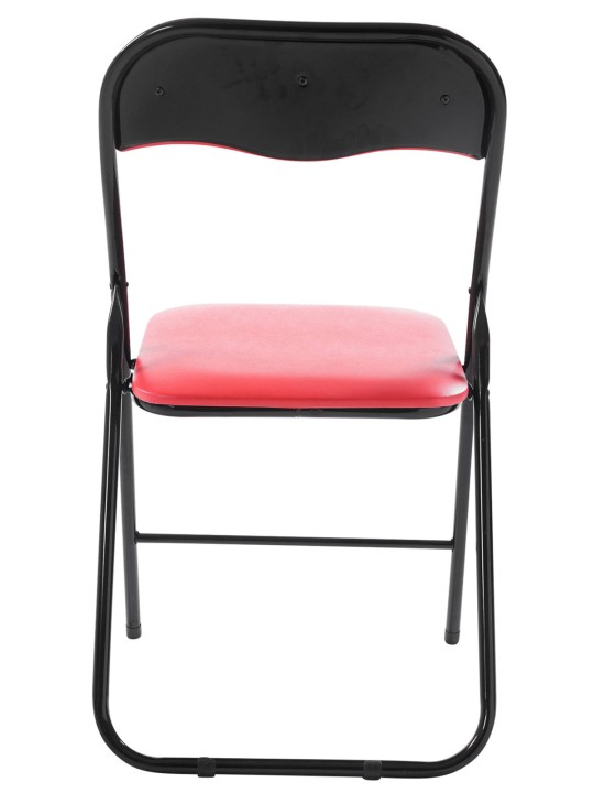 Lot de 4 chaises pliantes Felix, rouge/noir