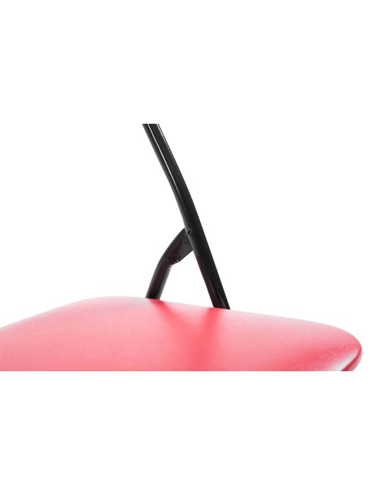 Lot de 4 chaises pliantes Felix, rouge/noir