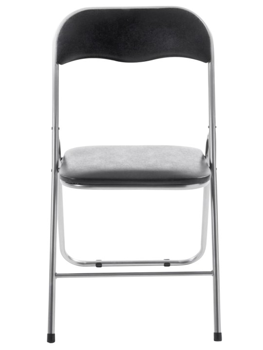 Lot de 4 chaises pliantes Felix, noir/argent