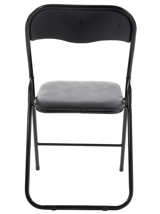 Lot de 4 chaises pliantes Felix, noir/noir