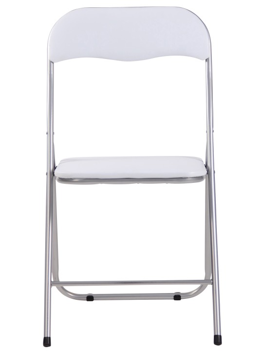 Lot de 4 chaises pliantes Felix, blanc/argent Lot de 4 chaises pliantes Felix, blanc/argent