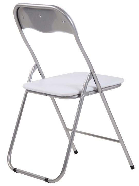 Lot de 4 chaises pliantes Felix, blanc/argent Lot de 4 chaises pliantes Felix, blanc/argent