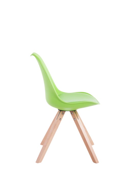 Lot de 4 Chaises Toulouse Simili Cuir Natura Square, vert Lot de 4 Chaises Toulouse Simili Cuir Natura Square, vert
