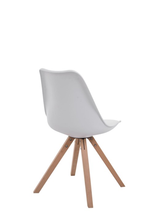 Lot de 4 Chaises Toulouse Simili Cuir Natura Square, blanc Lot de 4 Chaises Toulouse Simili Cuir Natura Square, blanc
