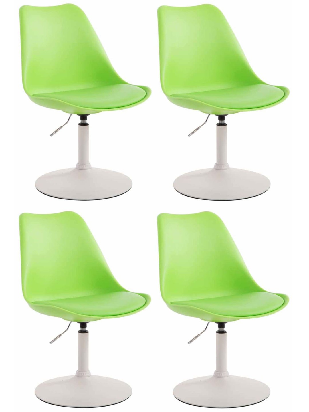 Lot de 4 chaises de salle à manger Maverick W plastique, vert