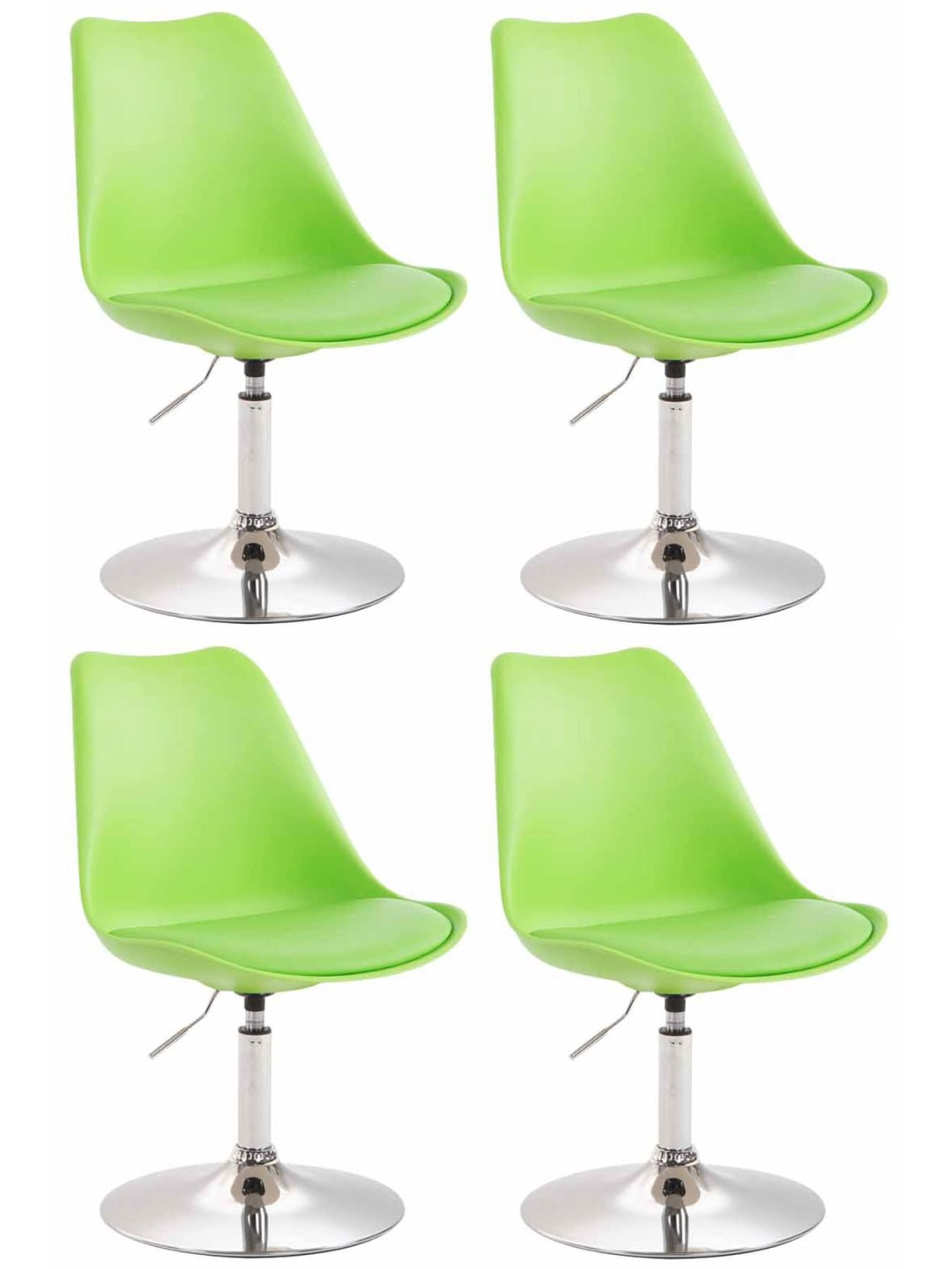 Lot de 4 chaises de salle à manger Maverick C plastique, vert