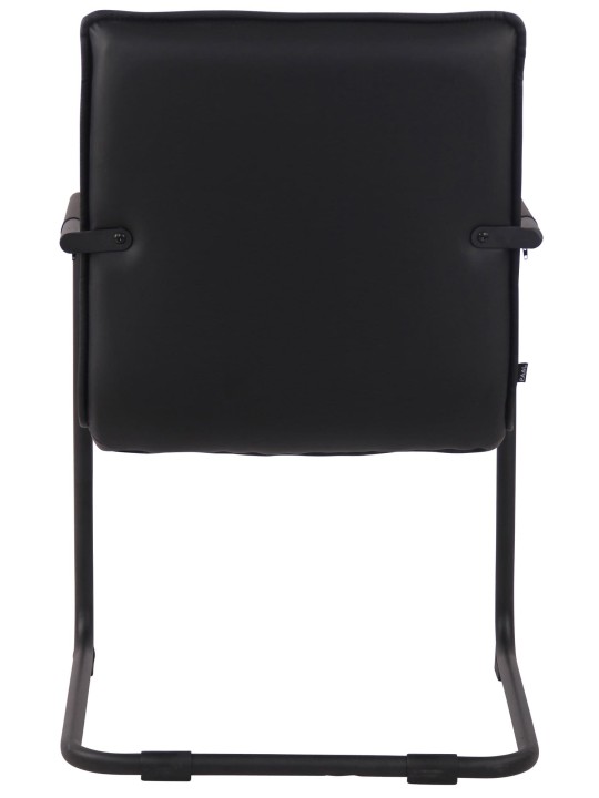 Lot de 2 chaises visiteurs Gandia simili cuir, noir