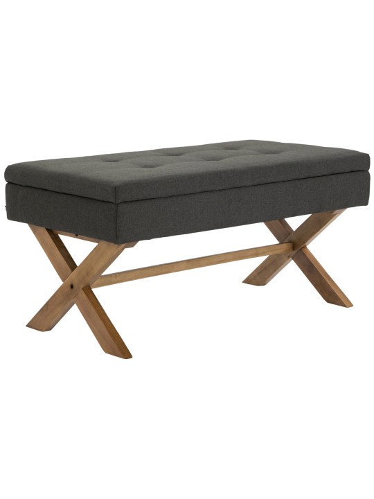 Banc Namaro tissu antique-clair, gris foncé