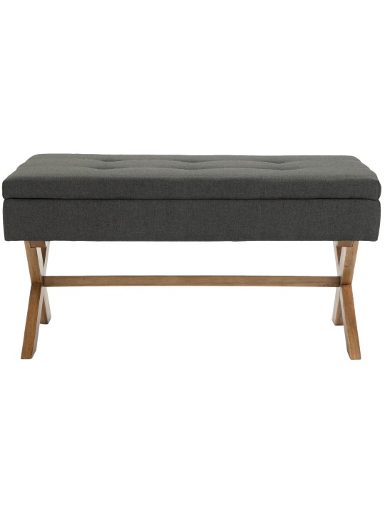 Banc Namaro tissu antique-clair, gris foncé