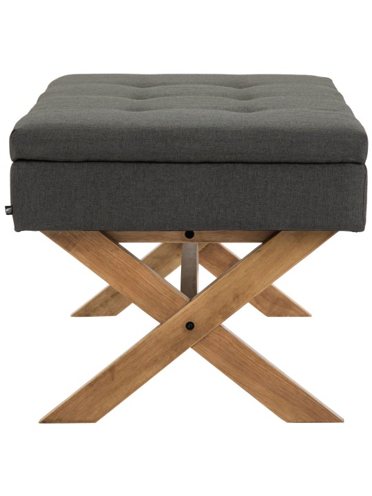 Banc Namaro tissu antique-clair, gris foncé