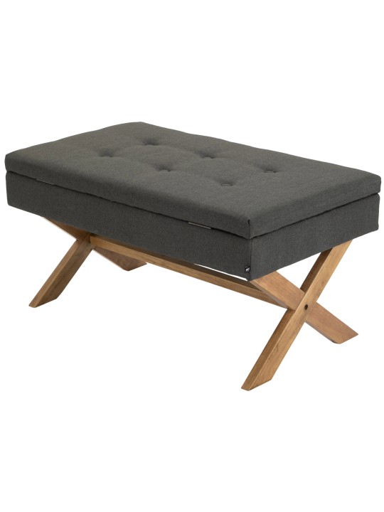 Banc Namaro tissu antique-clair, gris foncé