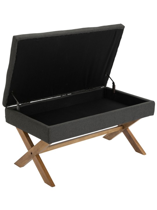 Banc Namaro tissu antique-clair, gris foncé