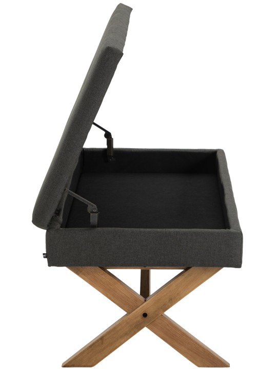 Banc Namaro tissu antique-clair, gris foncé