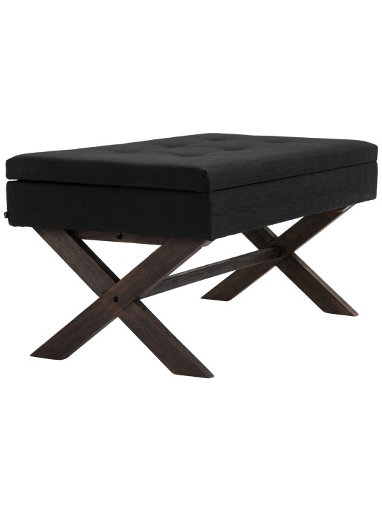 Banc Namaro tissu antique, noir