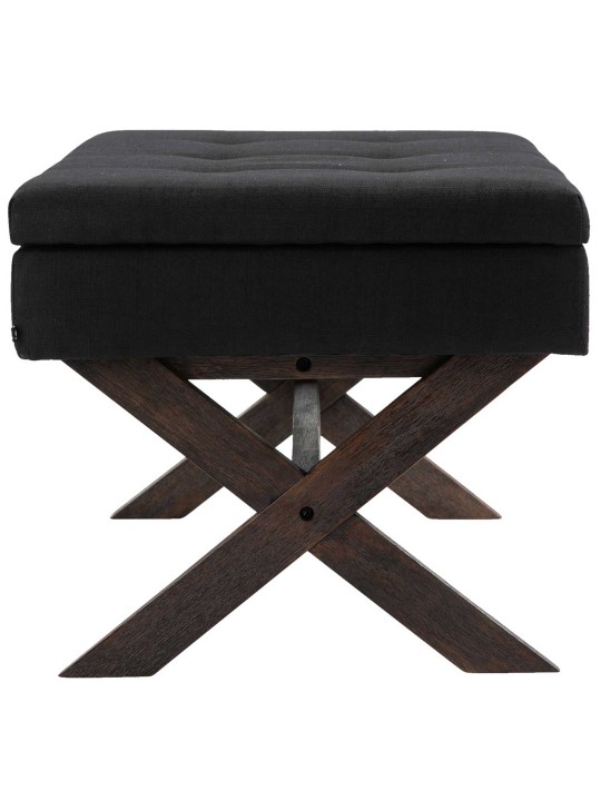 Banc Namaro tissu antique, noir