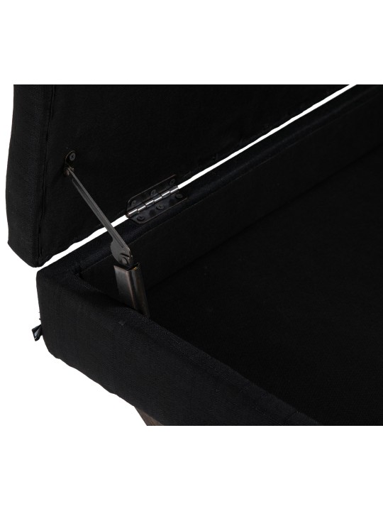 Banc Namaro tissu antique, noir