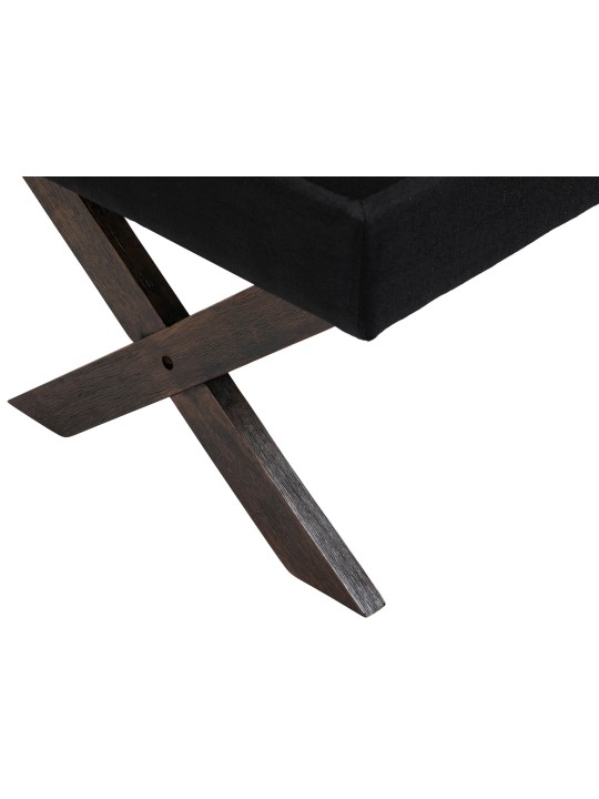 Banc Namaro tissu antique, noir