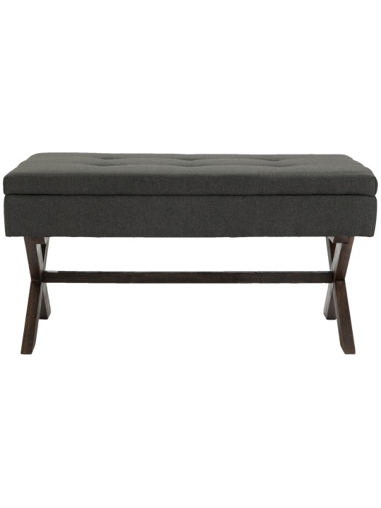 Banc Namaro tissu antique, gris foncé