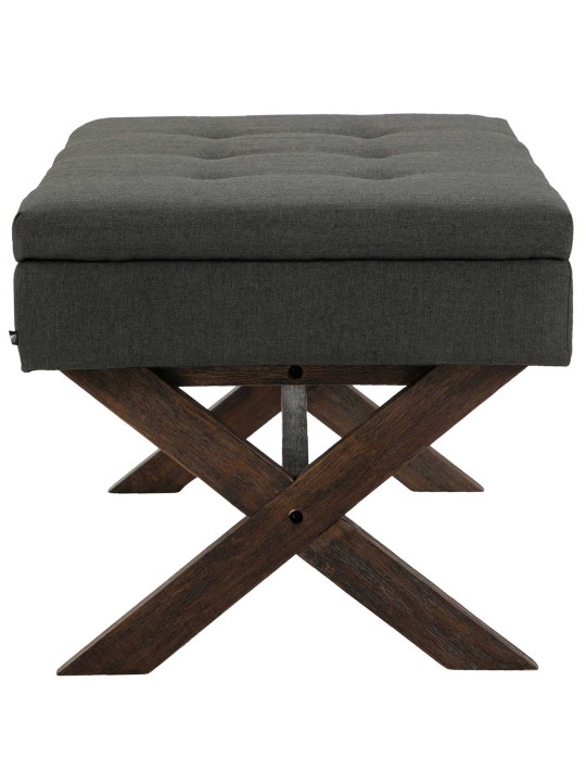 Banc Namaro tissu antique, gris foncé