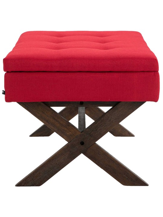 Banc Namaro tissu antique, rouge