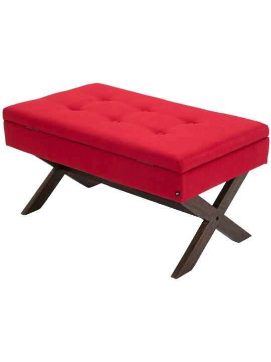 Banc Namaro tissu antique, rouge
