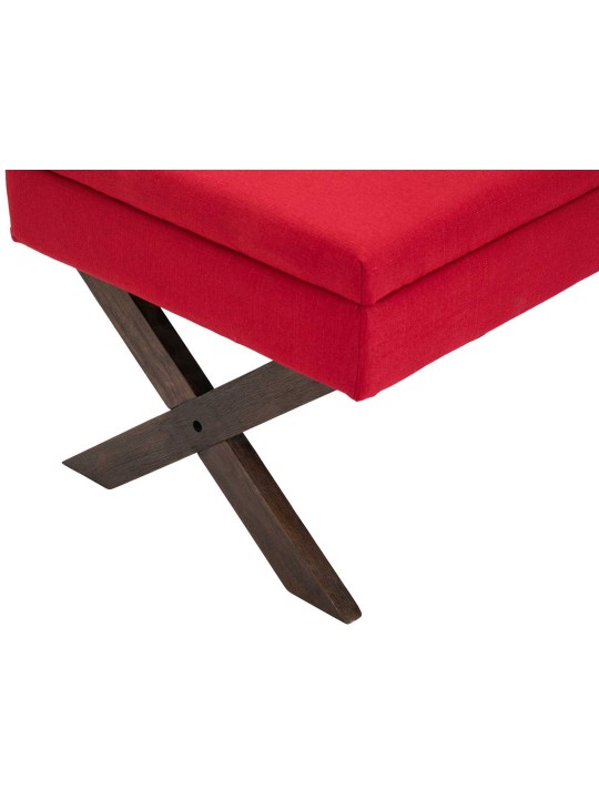 Banc Namaro tissu antique, rouge