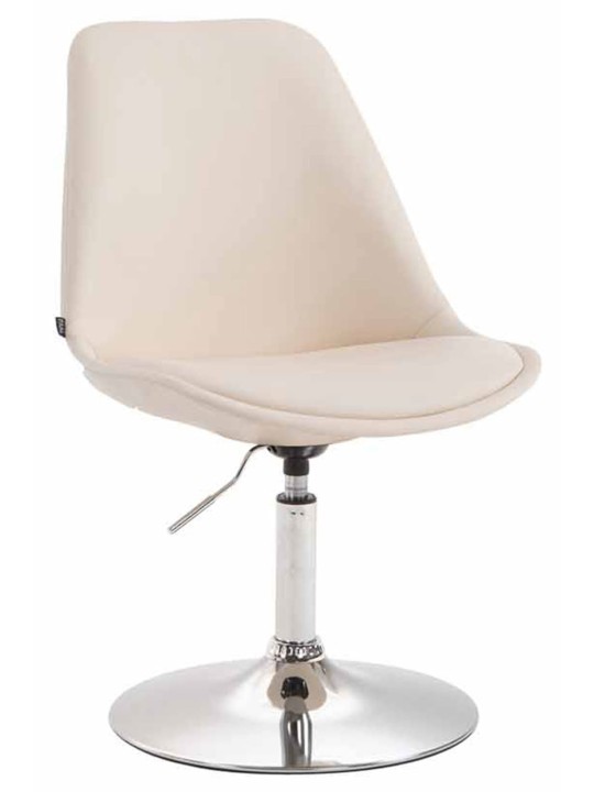 Lot de 4 chaises de salle à manger Maverick C simili cuir, crème