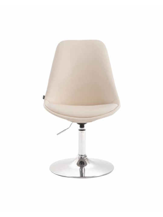 Lot de 4 chaises de salle à manger Maverick C simili cuir, crème