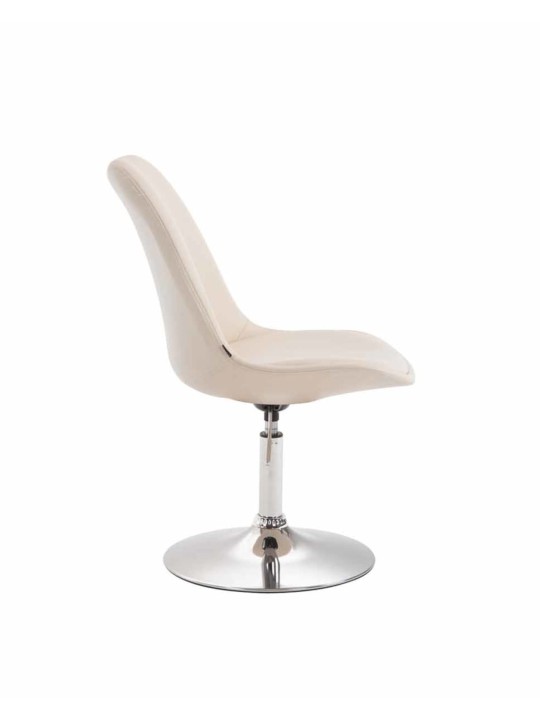 Lot de 4 chaises de salle à manger Maverick C simili cuir, crème