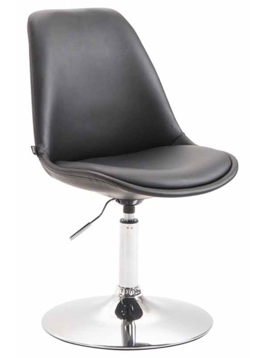 Lot de 4 chaises de salle à manger Maverick C simili cuir, noir