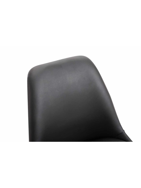 Lot de 4 chaises de salle à manger Maverick C simili cuir, noir