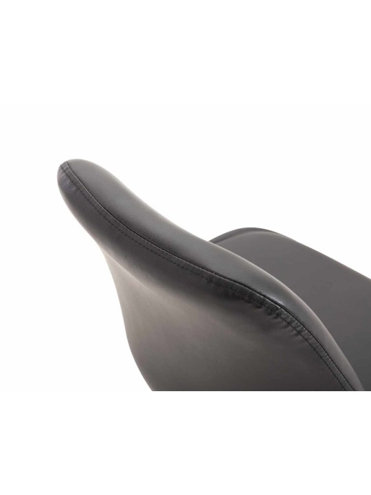 Lot de 4 chaises de salle à manger Maverick C simili cuir, noir