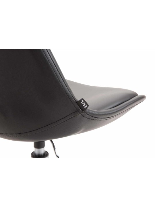 Lot de 4 chaises de salle à manger Maverick C simili cuir, noir