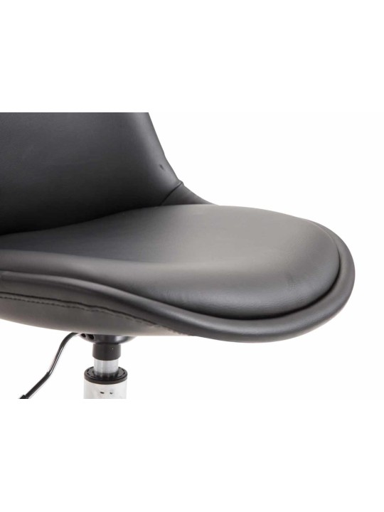 Lot de 4 chaises de salle à manger Maverick C simili cuir, noir