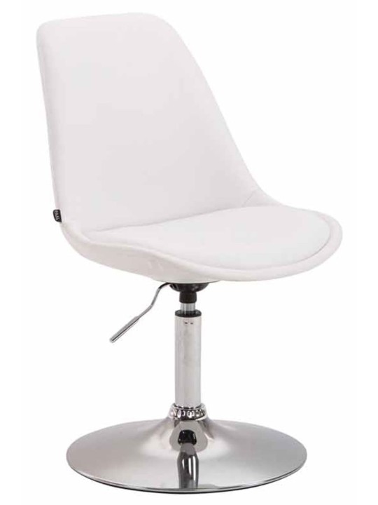Lot de 4 chaises de salle à manger Maverick C simili cuir, blanc