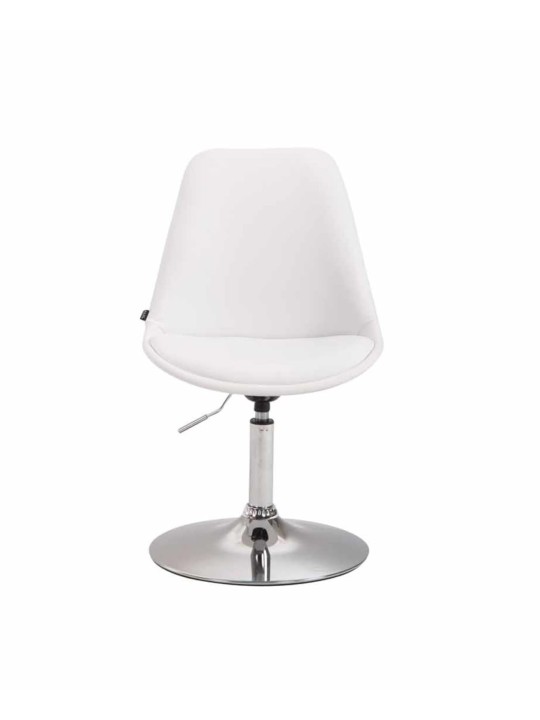 Lot de 4 chaises de salle à manger Maverick C simili cuir, blanc