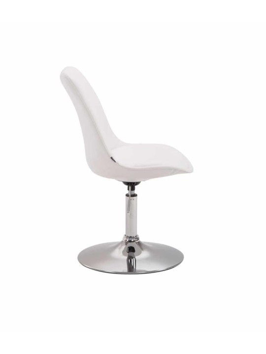 Lot de 4 chaises de salle à manger Maverick C simili cuir, blanc