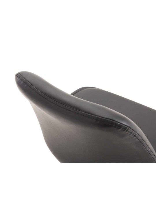 Lot de 4 chaises de salle à manger Maverick B simili cuir, noir