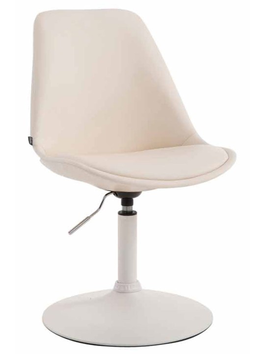 Lot de 4 chaises de salle à manger Maverick W simili cuir, crème